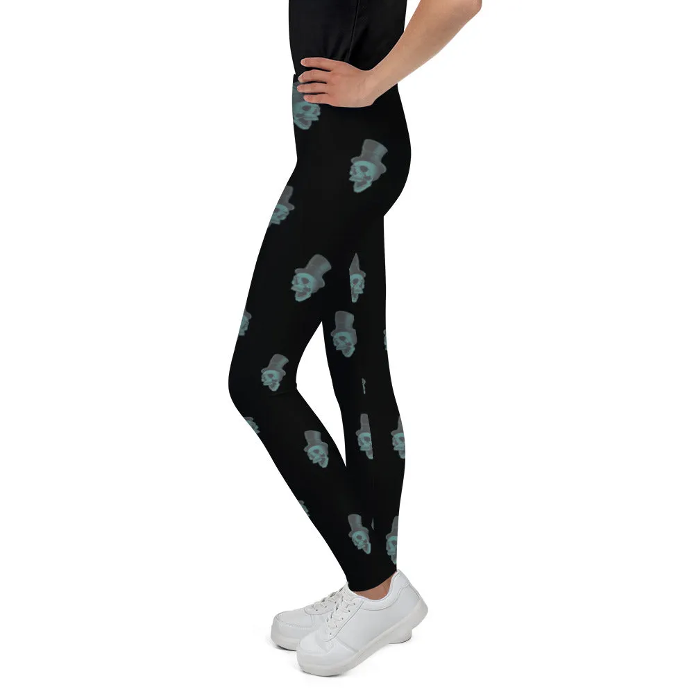 Blue Skull Youth Leggings