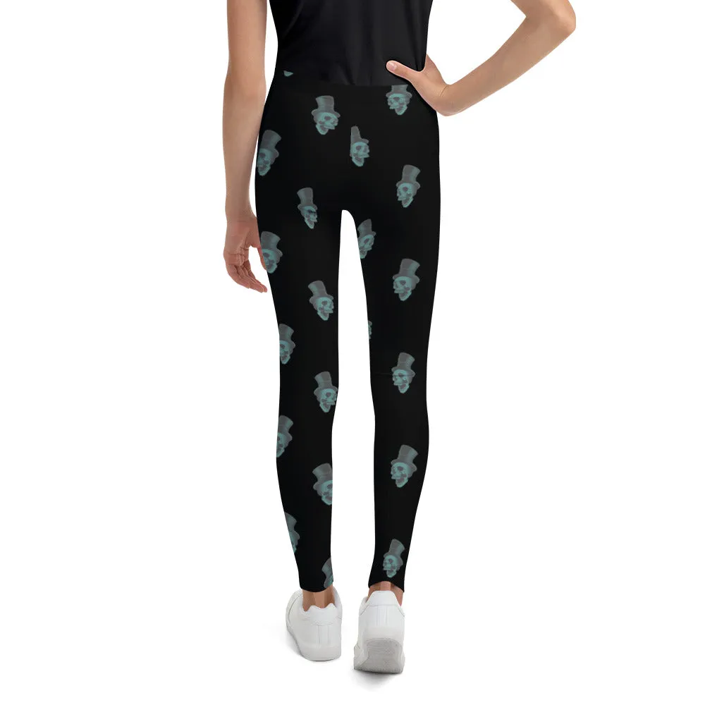 Blue Skull Youth Leggings