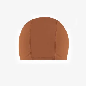 Bonnet de bain brun, enfant || Brown bathing cap, child