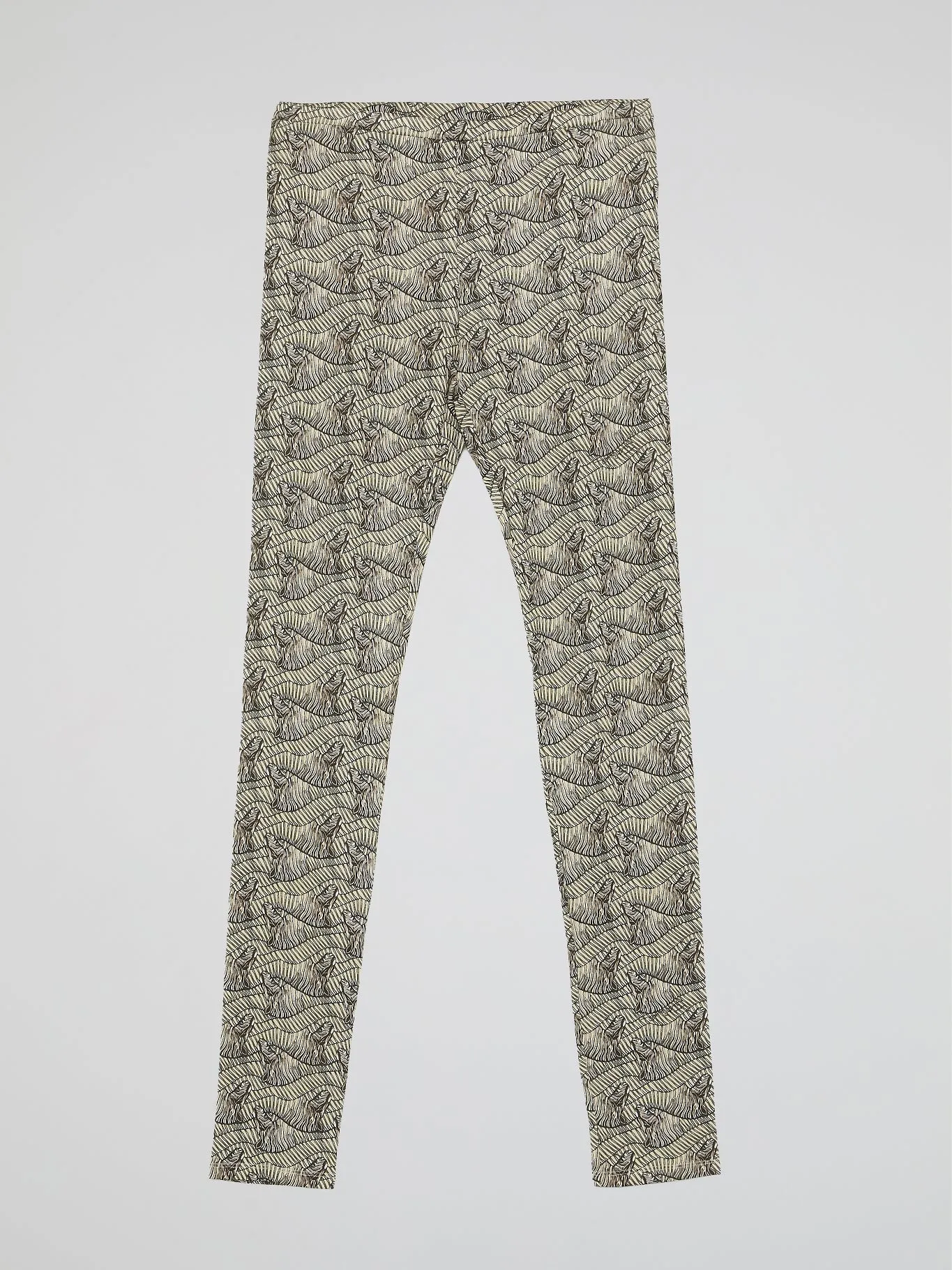 Brown Printed Leggings