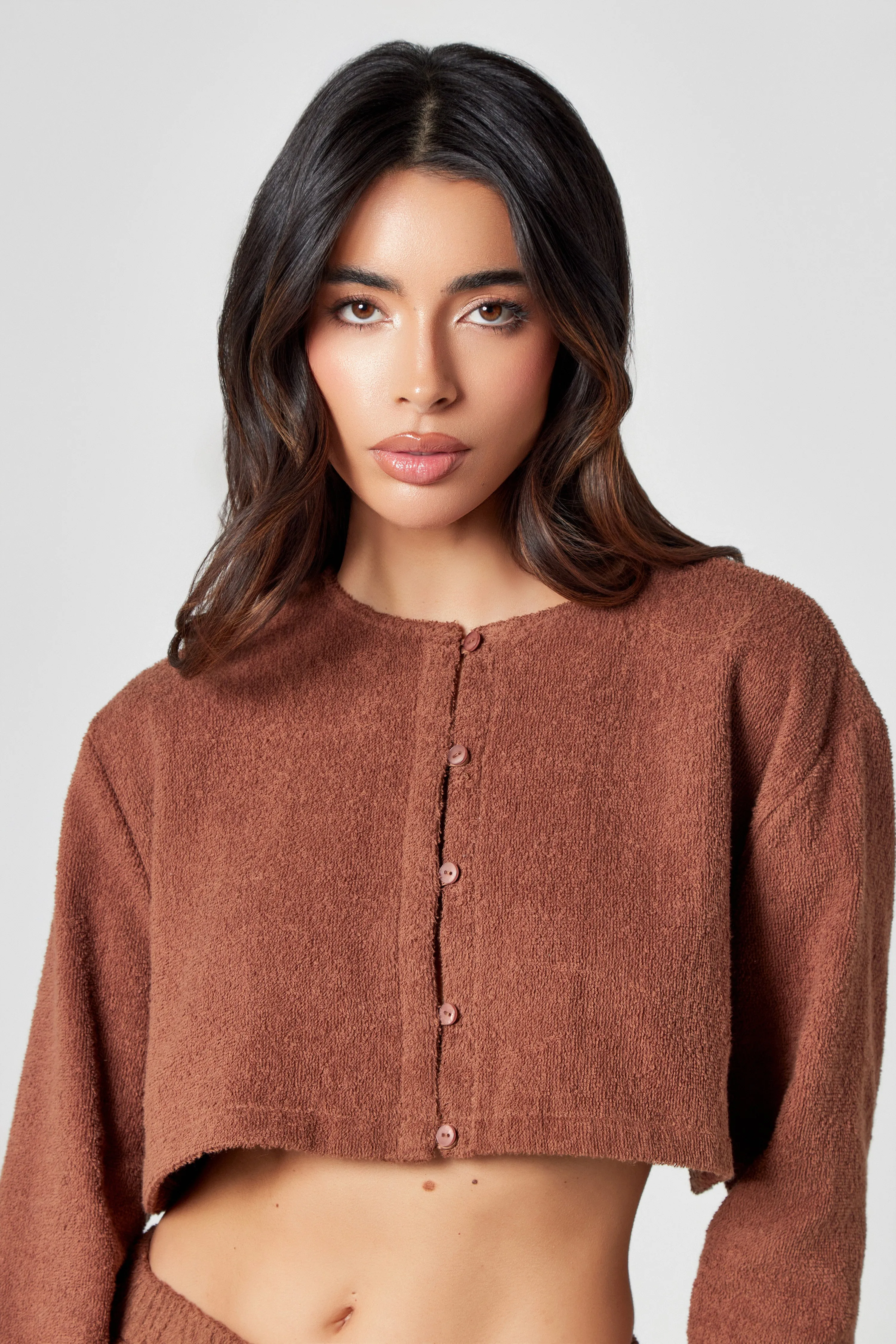 Brown Towelling Co-Ord