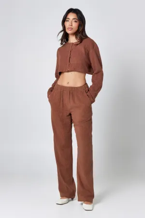 Brown Towelling Co-Ord