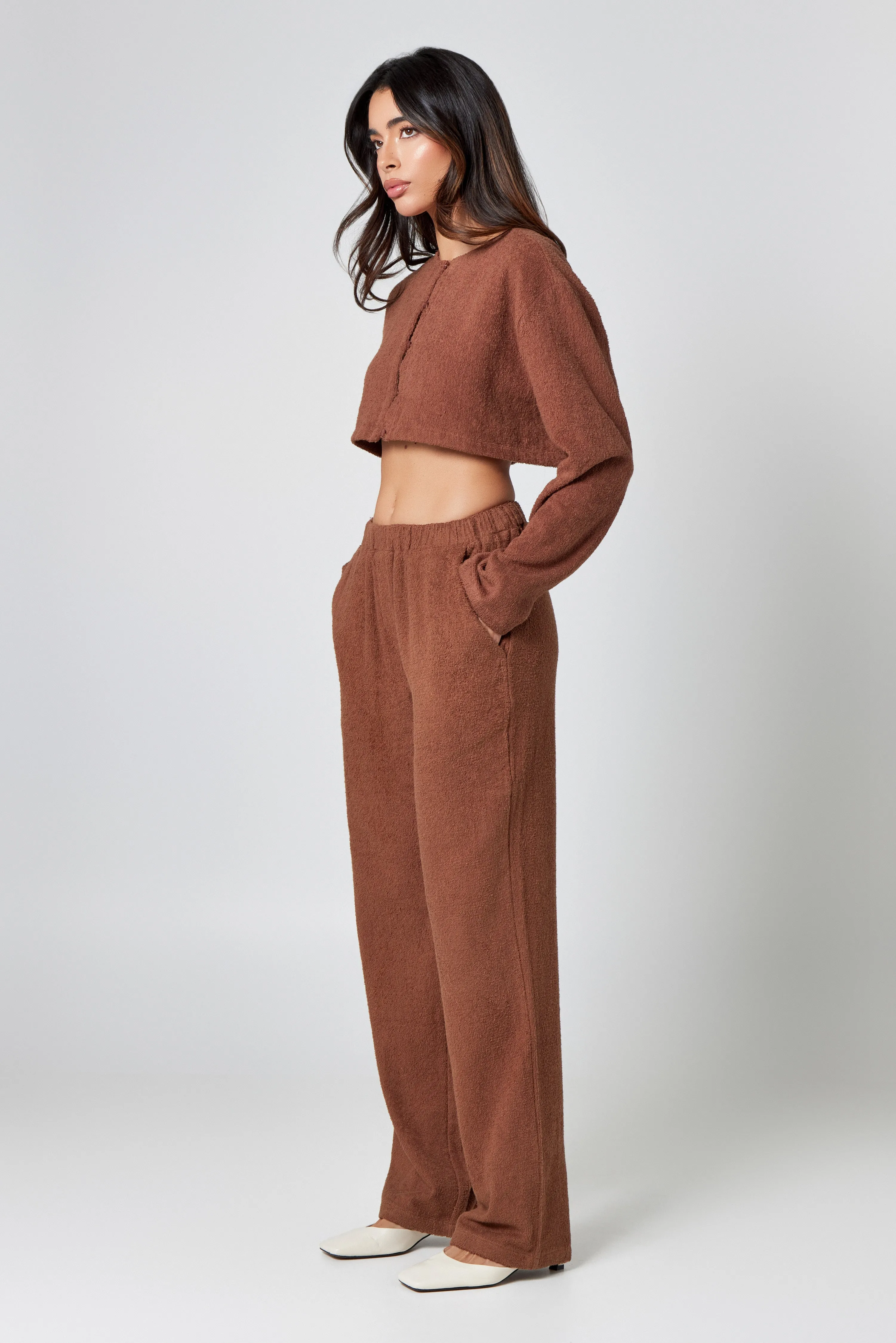 Brown Towelling Co-Ord