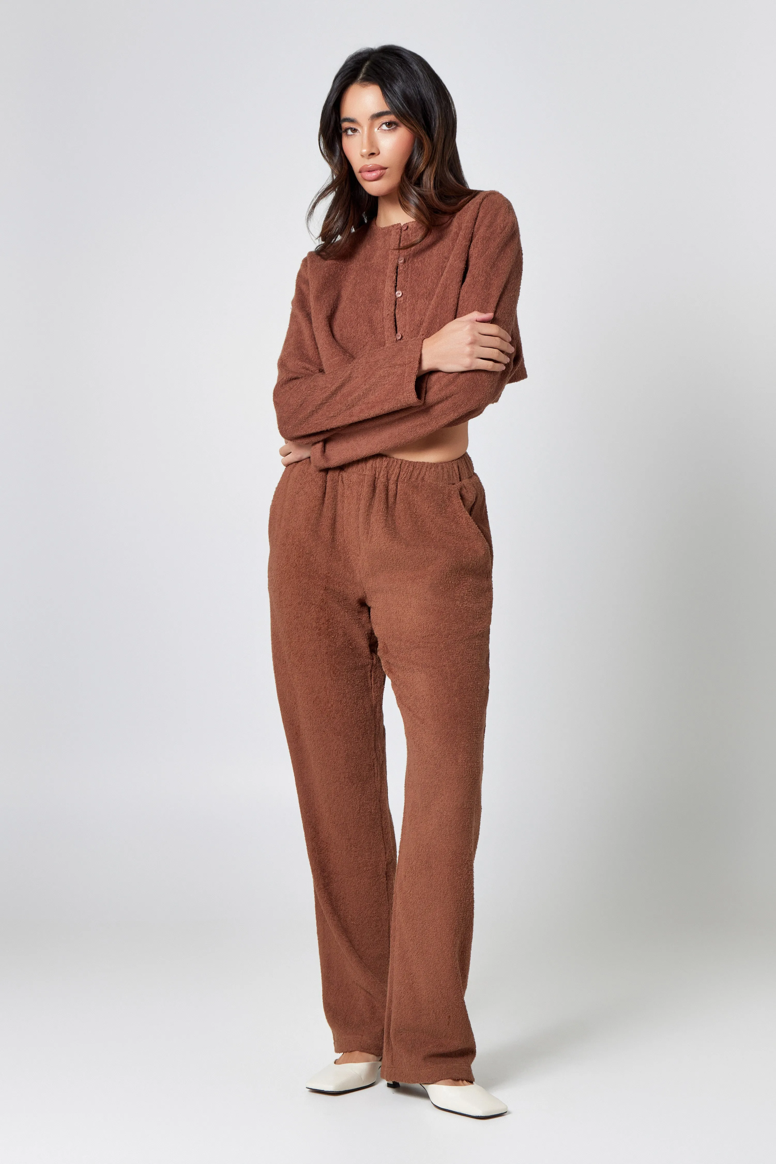Brown Towelling Co-Ord