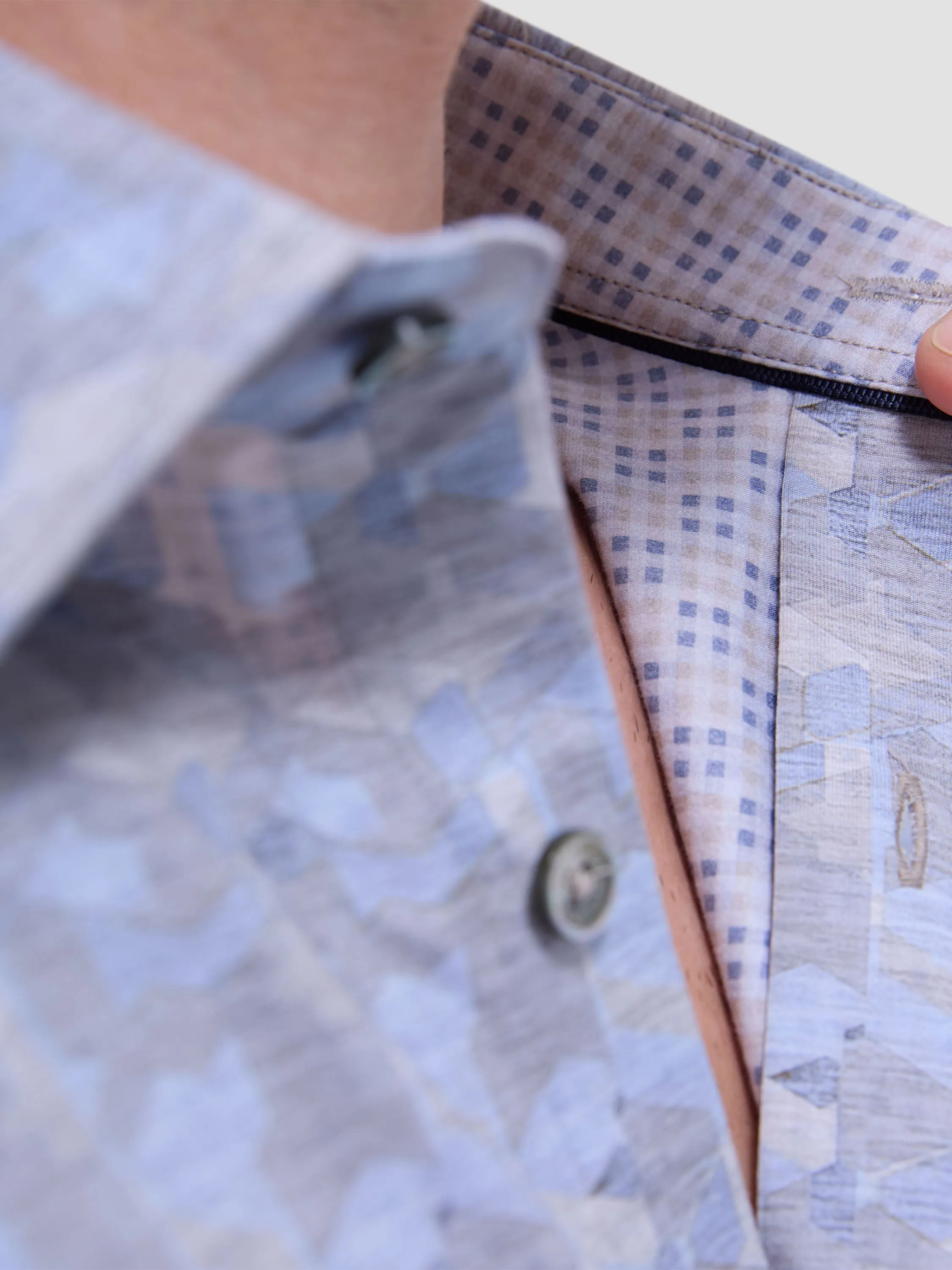Bugatchi Jimmy Double Sided OoohCotton Long-Sleeve Shirt - Almond