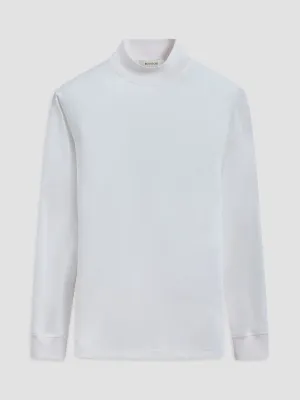 Bugatchi Long Sleeve Mock Neck Shirt - Chalk