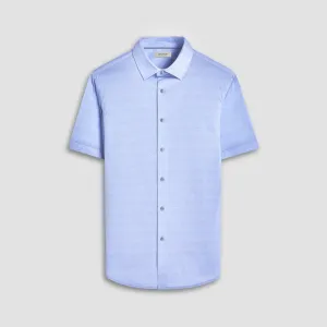 Bugatchi Miles OoohCotton Short-Sleeve Shirt - Air Blue