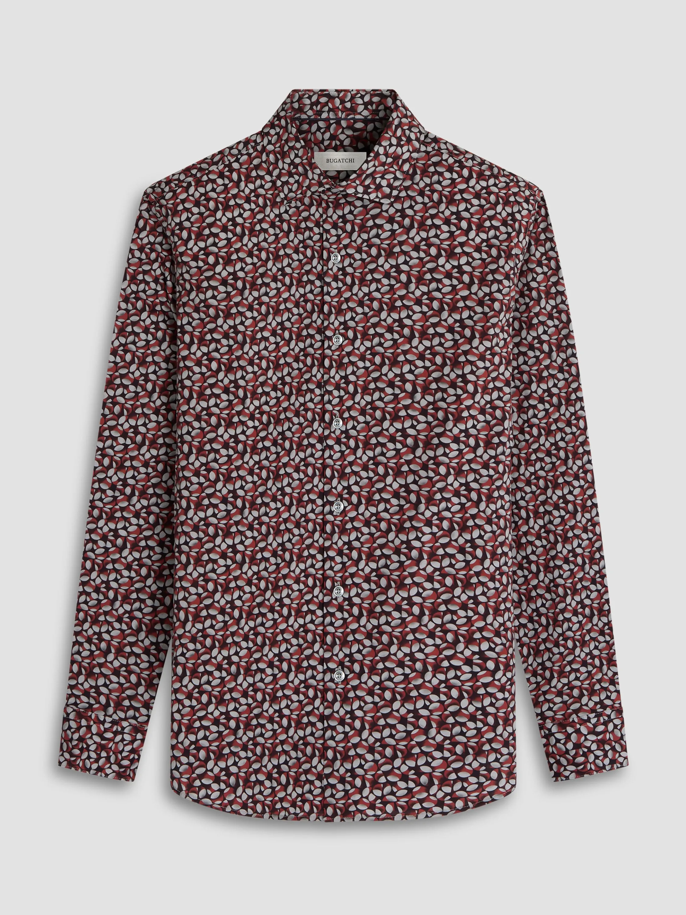 Bugatchi Ooohcotton Axel Long Sleeve Shirt - Cement
