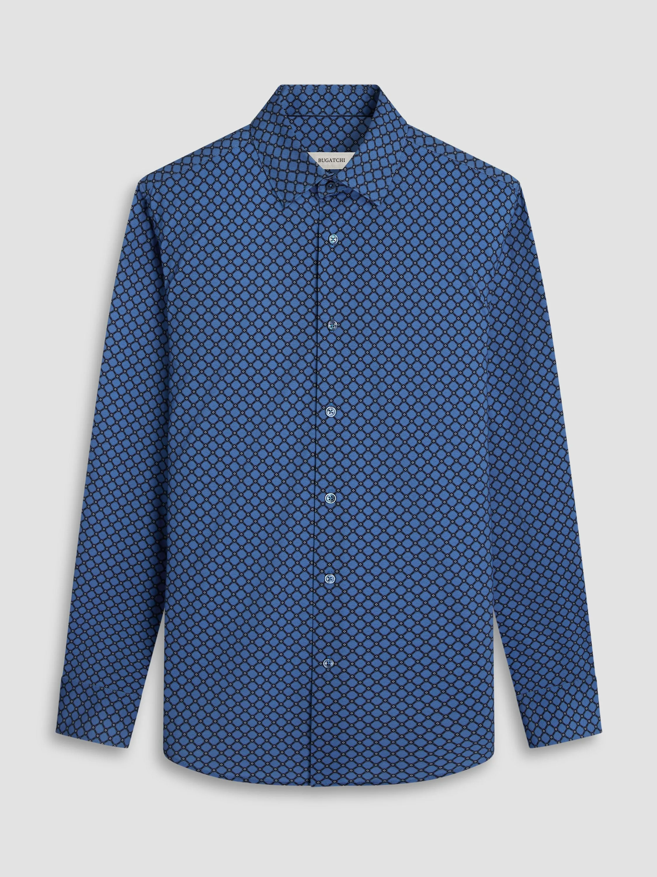 Bugatchi Ooohcotton Jules Long Sleeve Shirt - Night Blue