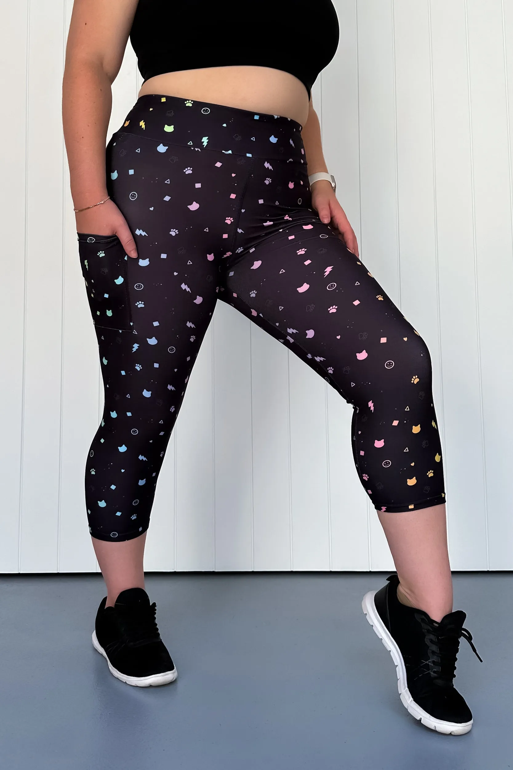 Catfetti - Casual - Capri Leggings - Pockets