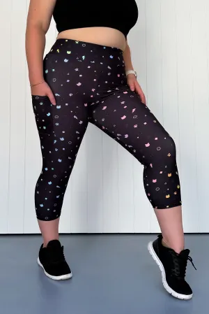 Catfetti - Casual - Capri Leggings - Pockets