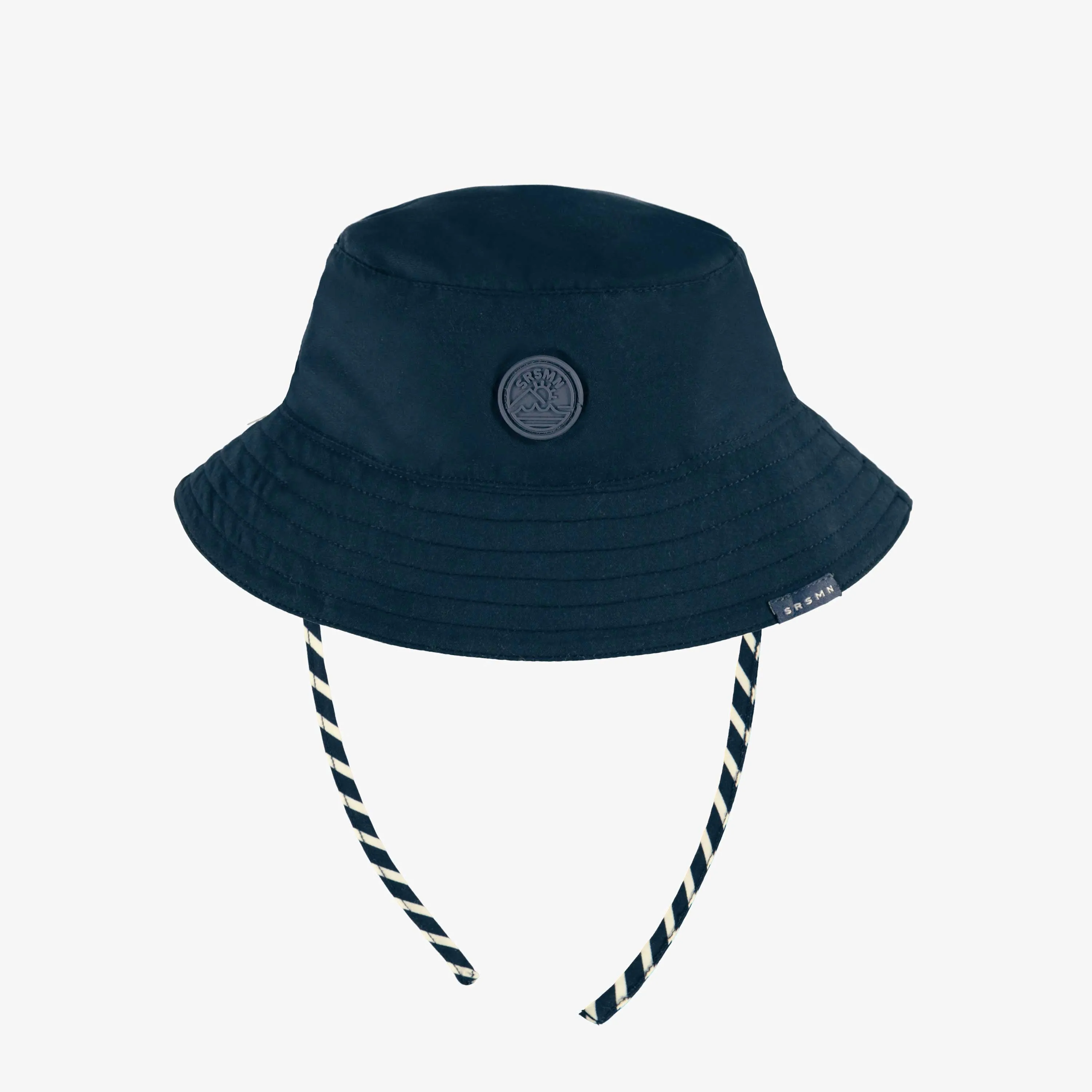 Chapeau de soleil bleu marine réversible, bébé || Navy blue reversible sun hat, baby