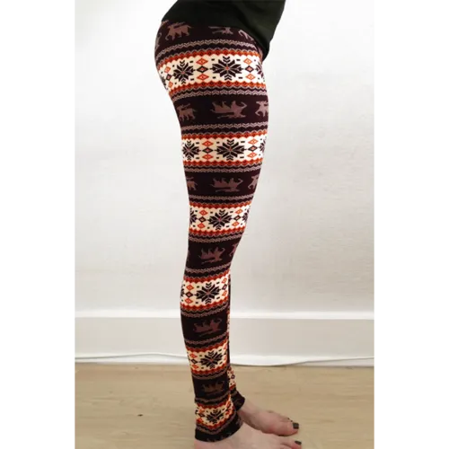 Chic Hit Color Print Stretchy Leggings For Women - One Size(fit Size Xs To M)