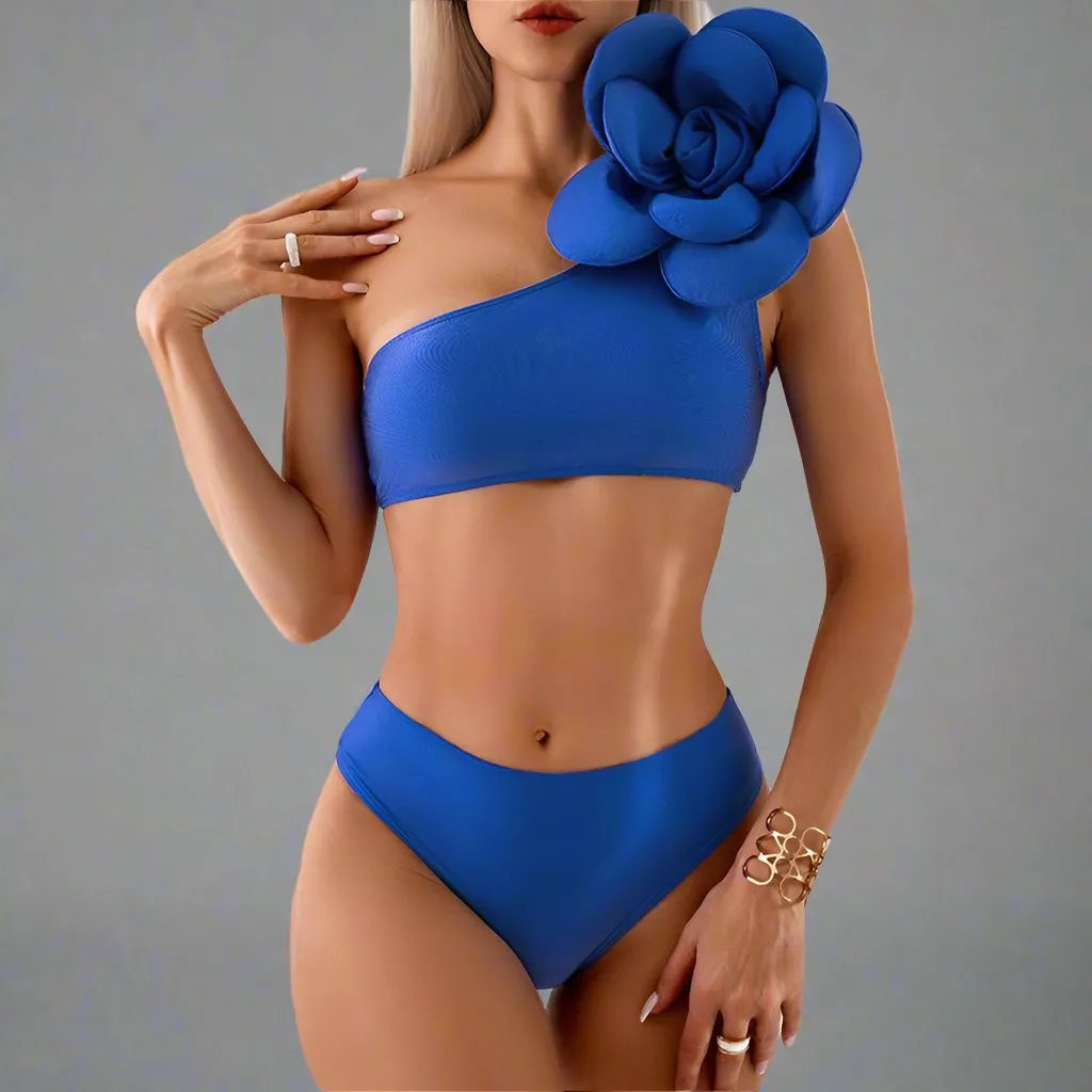 Chic Two-Piece Swimsuit with Skirt  Family Matching Swimwear for Mother and Daughter  Available in Blue, Green, Black