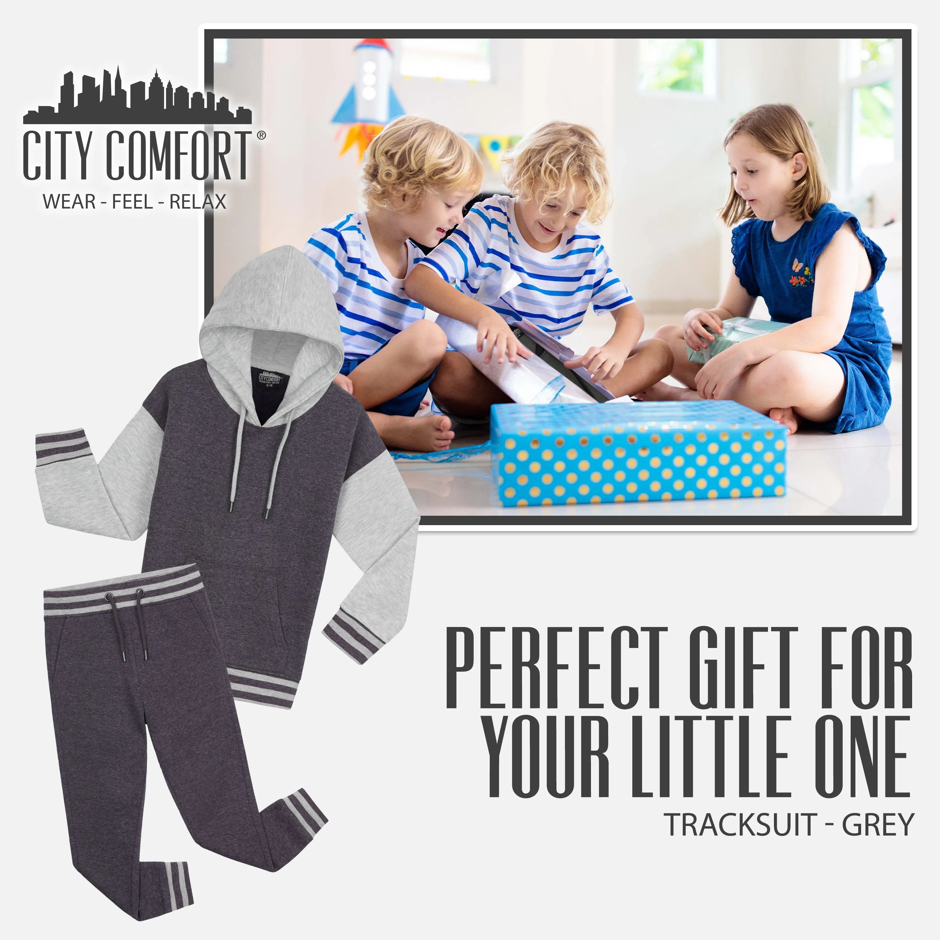 CityComfort Boys Tracksuit, Boys Hoodies and Joggers