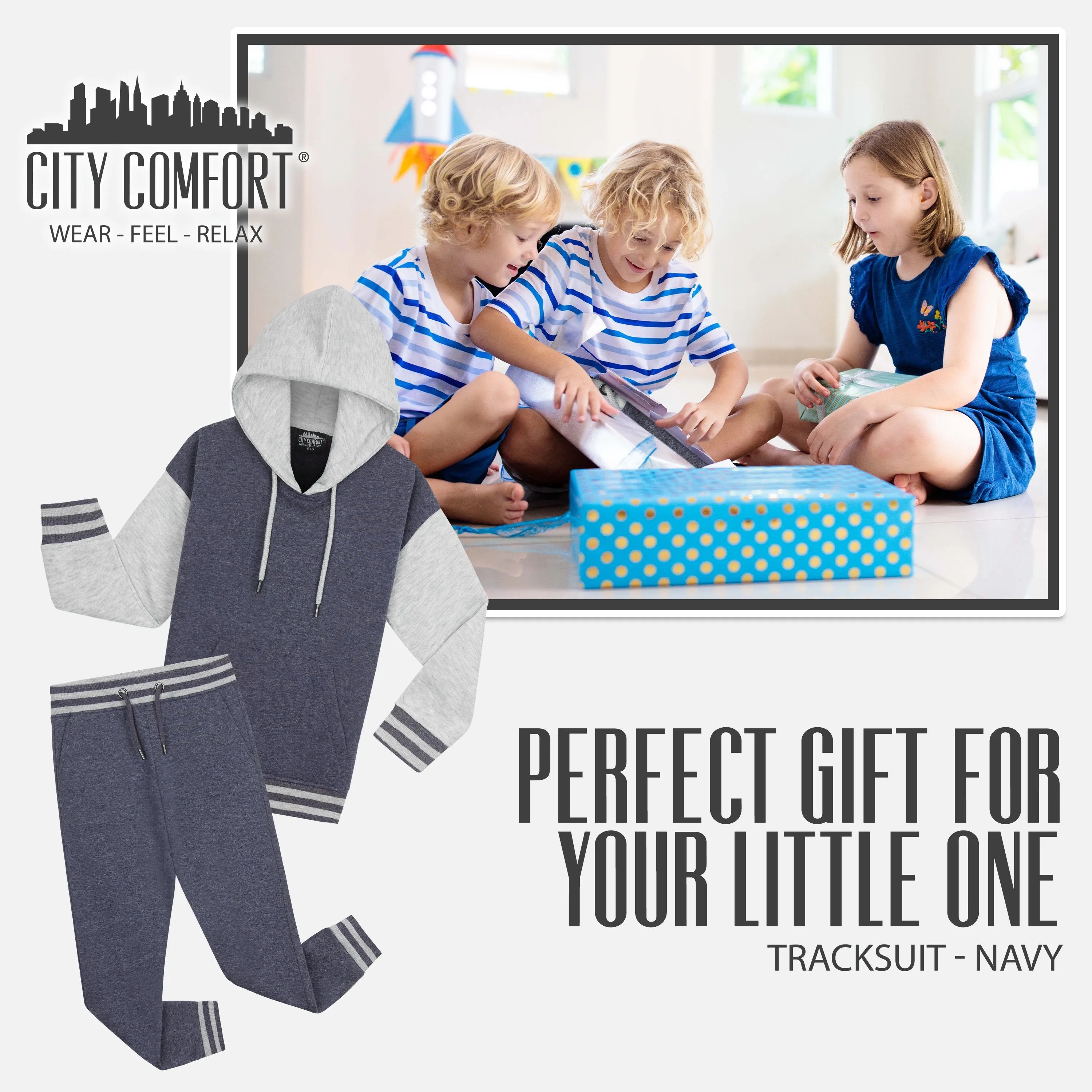 CityComfort Boys Tracksuit, Boys Hoodies and Joggers