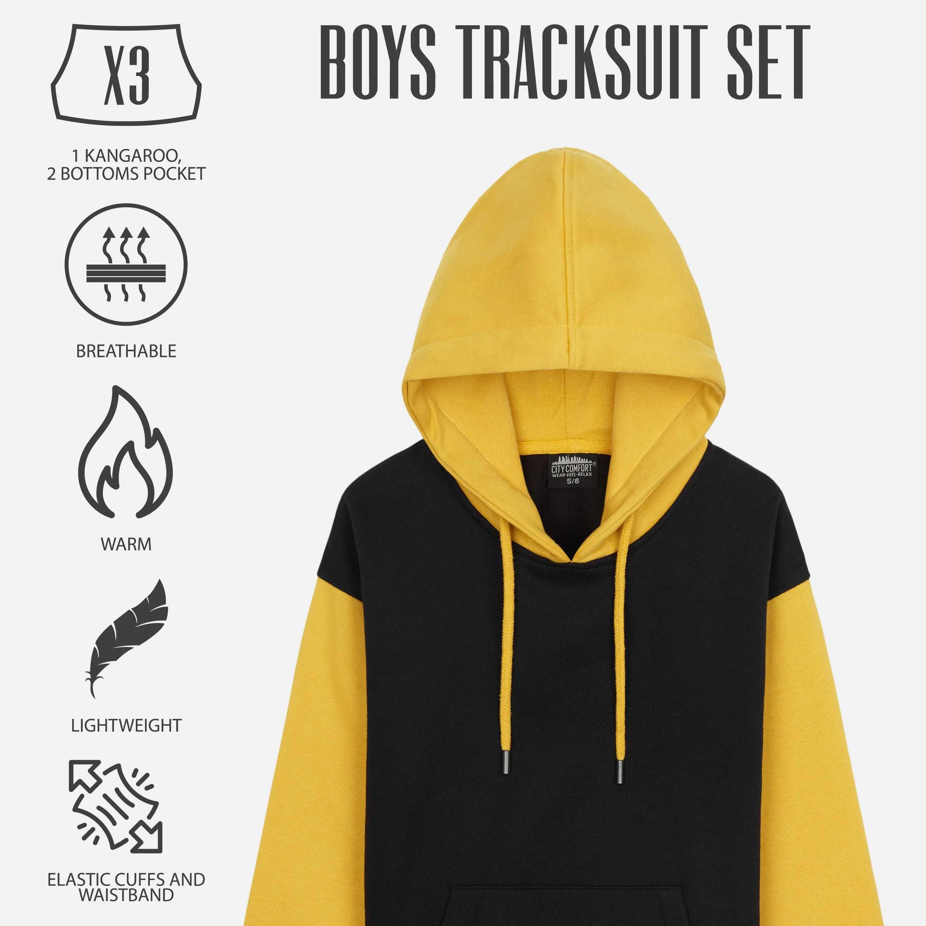 CityComfort Boys Tracksuit, Boys Hoodies and Joggers