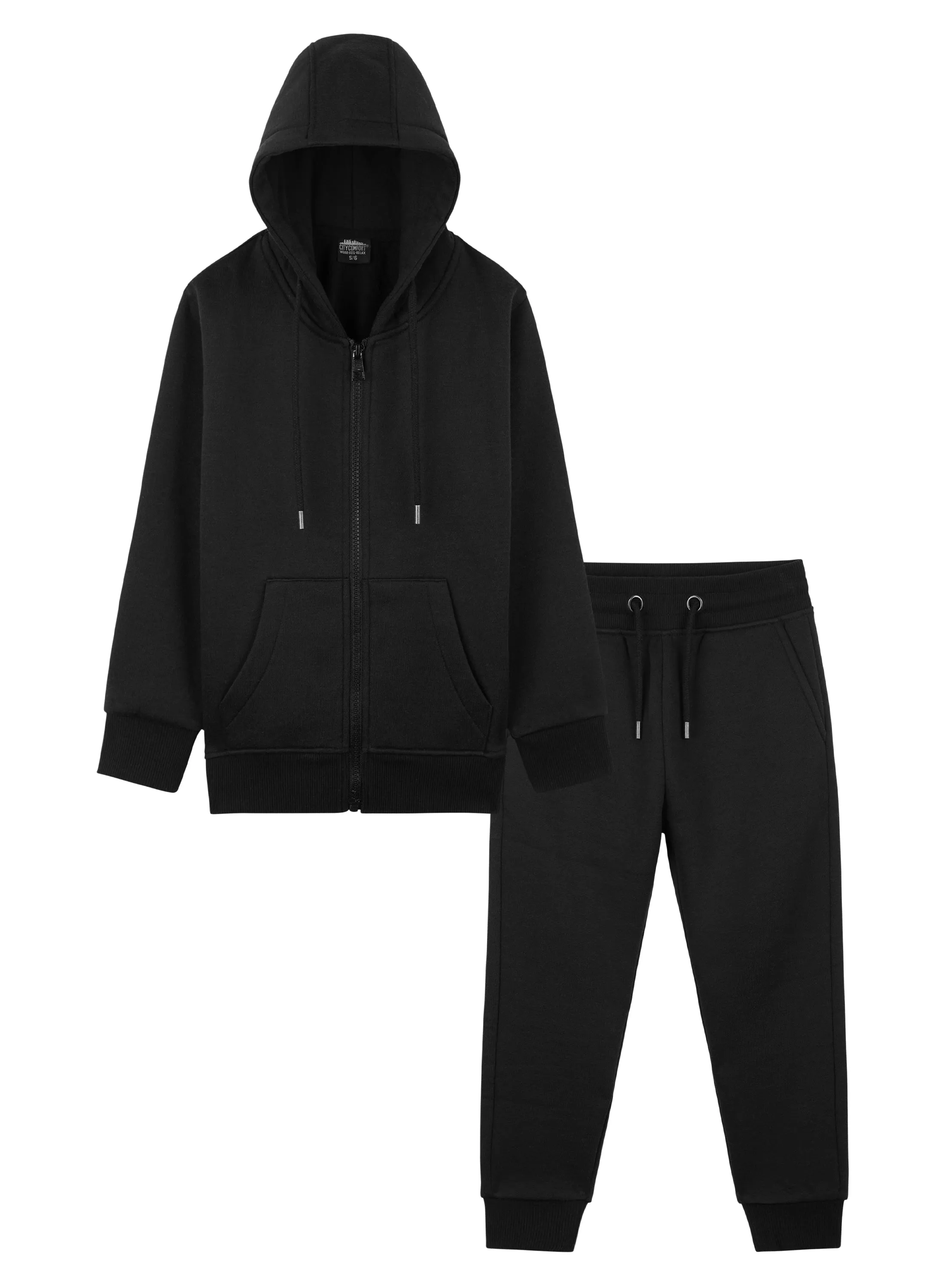 CityComfort Boys Tracksuit Zip Up Hoodie and Joggers for Kids