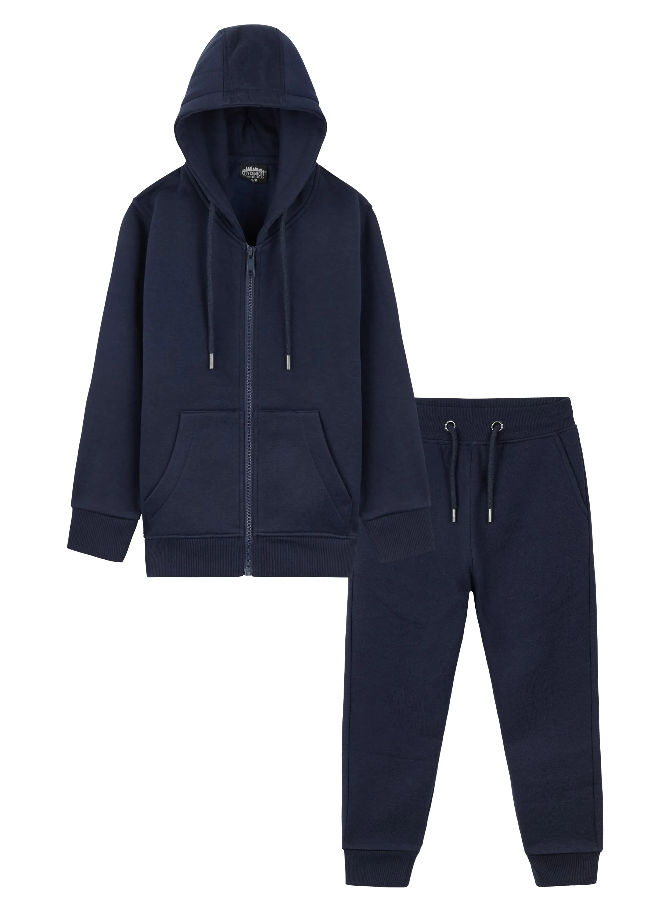 CityComfort Boys Tracksuit Zip Up Hoodie and Joggers for Kids