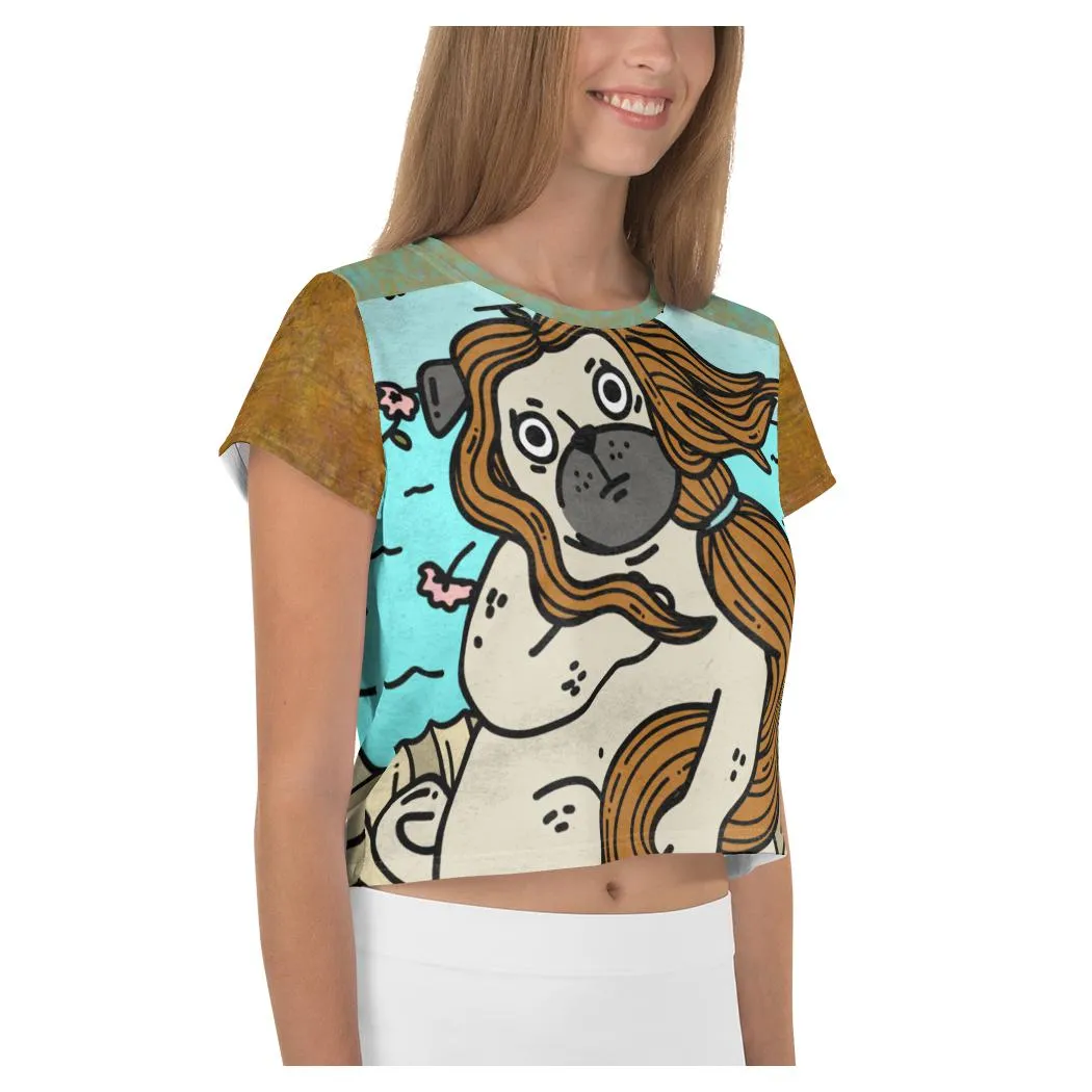 Clamshell Venus AOP Crop Top