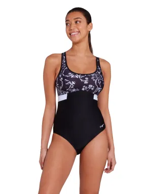 Classique Dakota Crossback Swimsuit - Black/White