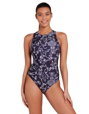 Classique Hi Front Swimsuit - Black/White
