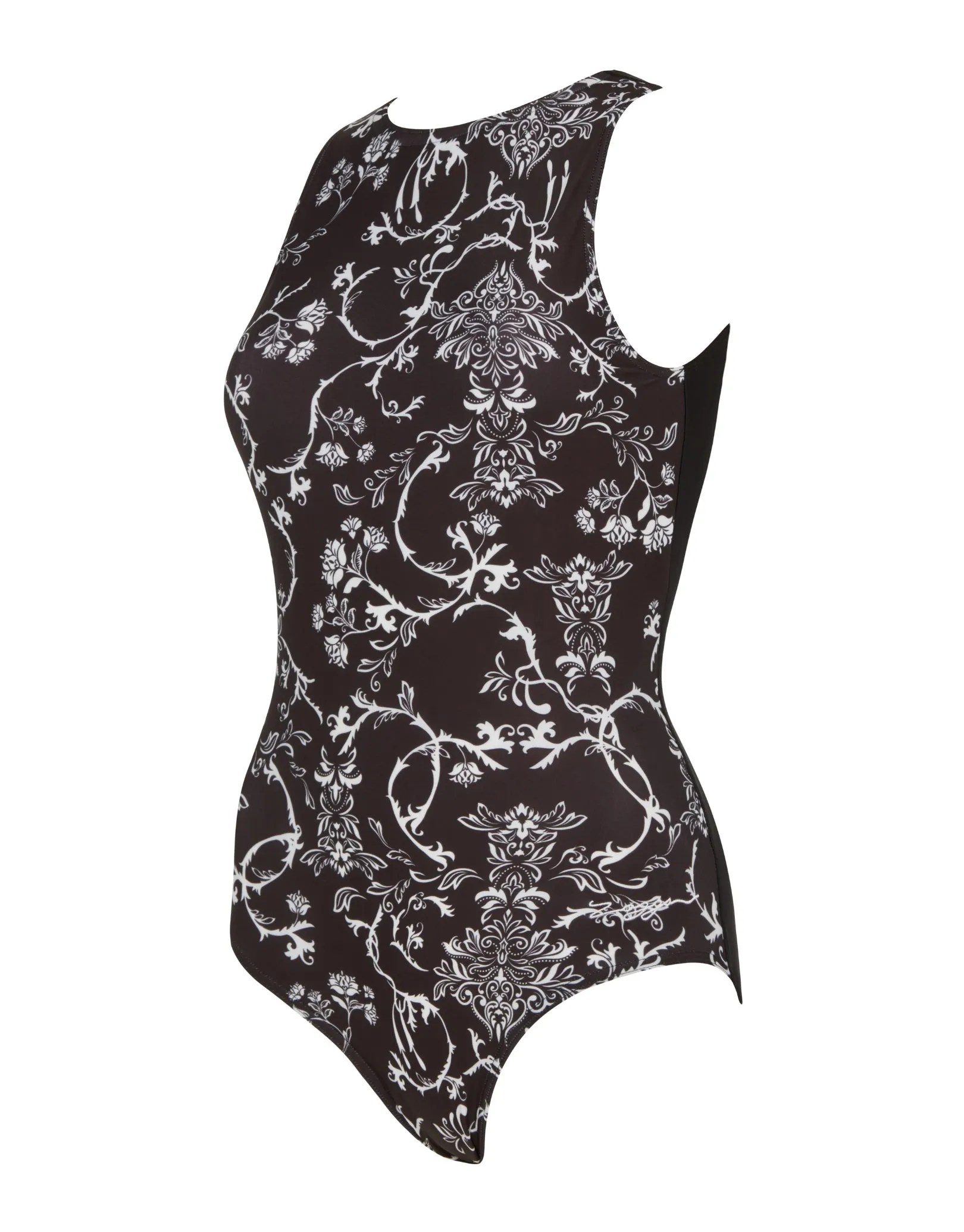 Classique Hi Front Swimsuit - Black/White