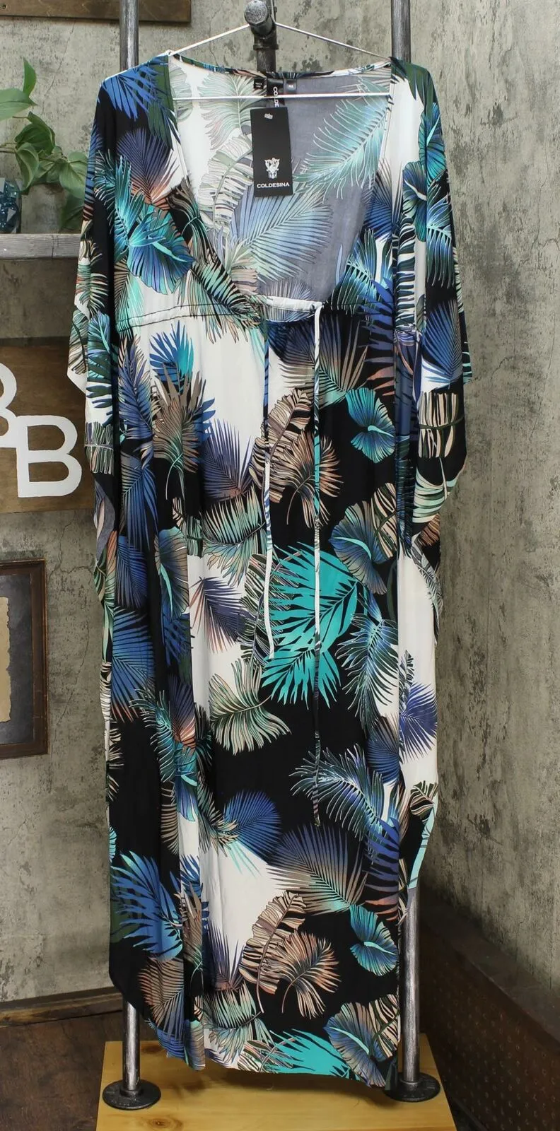 Coldesina Women's Shirred Kaftan Dress