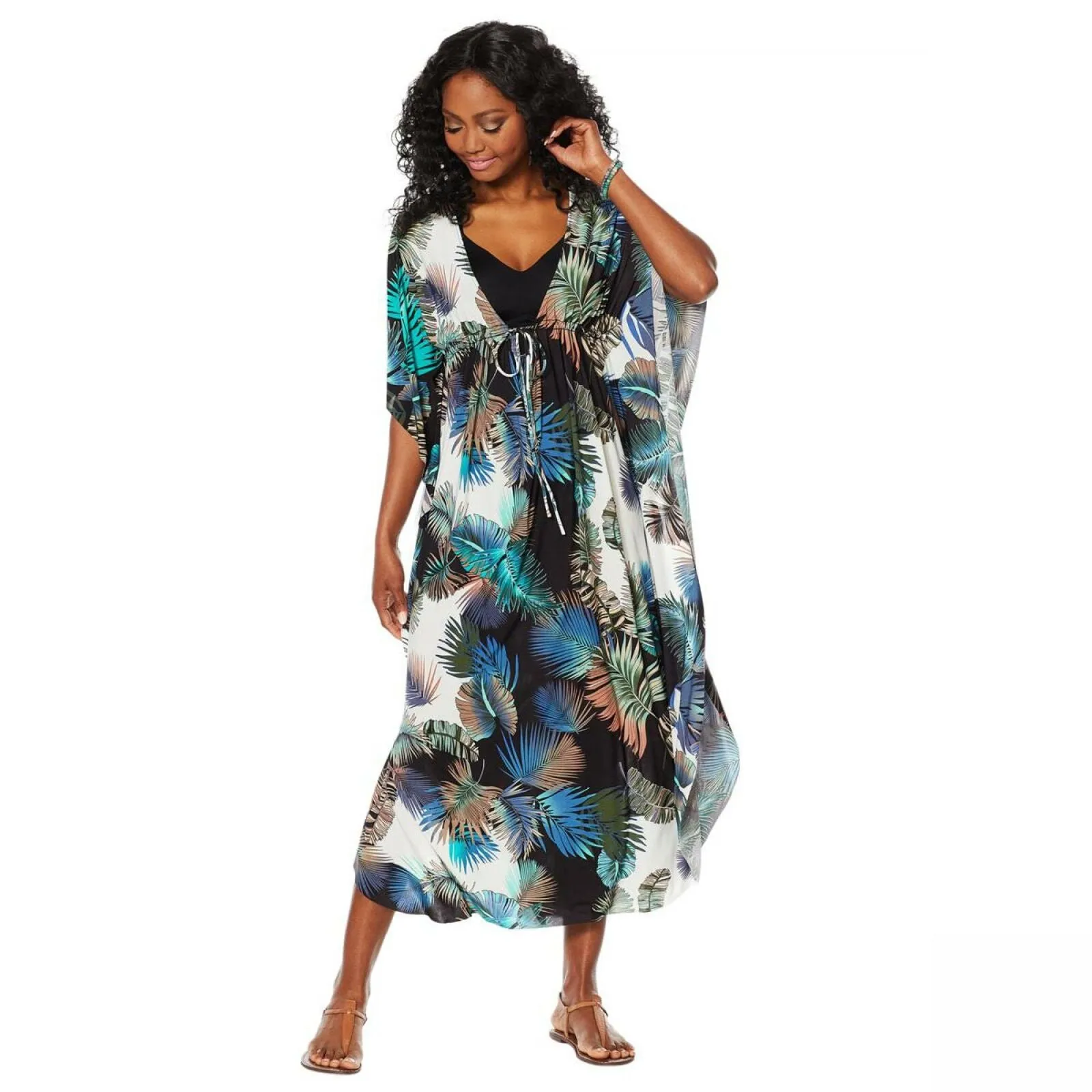 Coldesina Women's Shirred Kaftan Dress