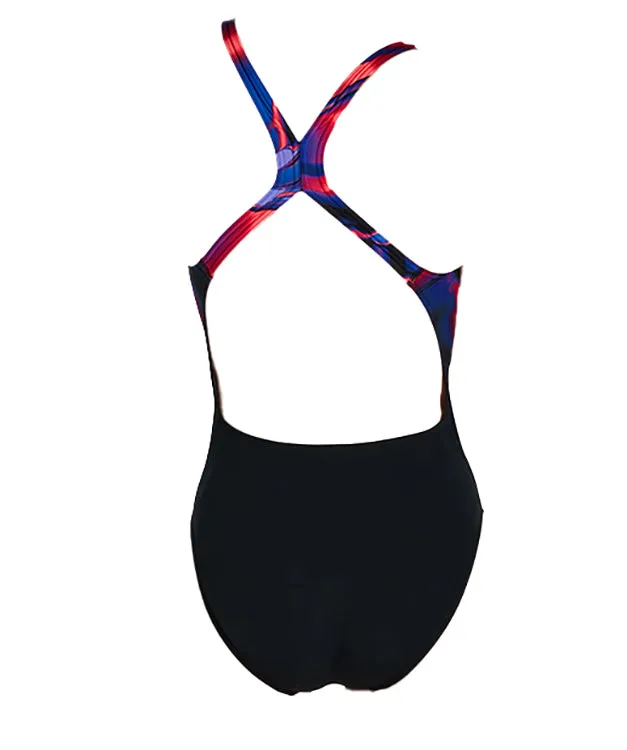 COSTUME SPEEDO DONNA INTERO PISCINA NUOTO NERO VIOLA ROSA