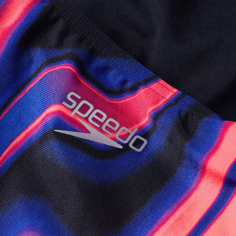 COSTUME SPEEDO DONNA INTERO PISCINA NUOTO NERO VIOLA ROSA