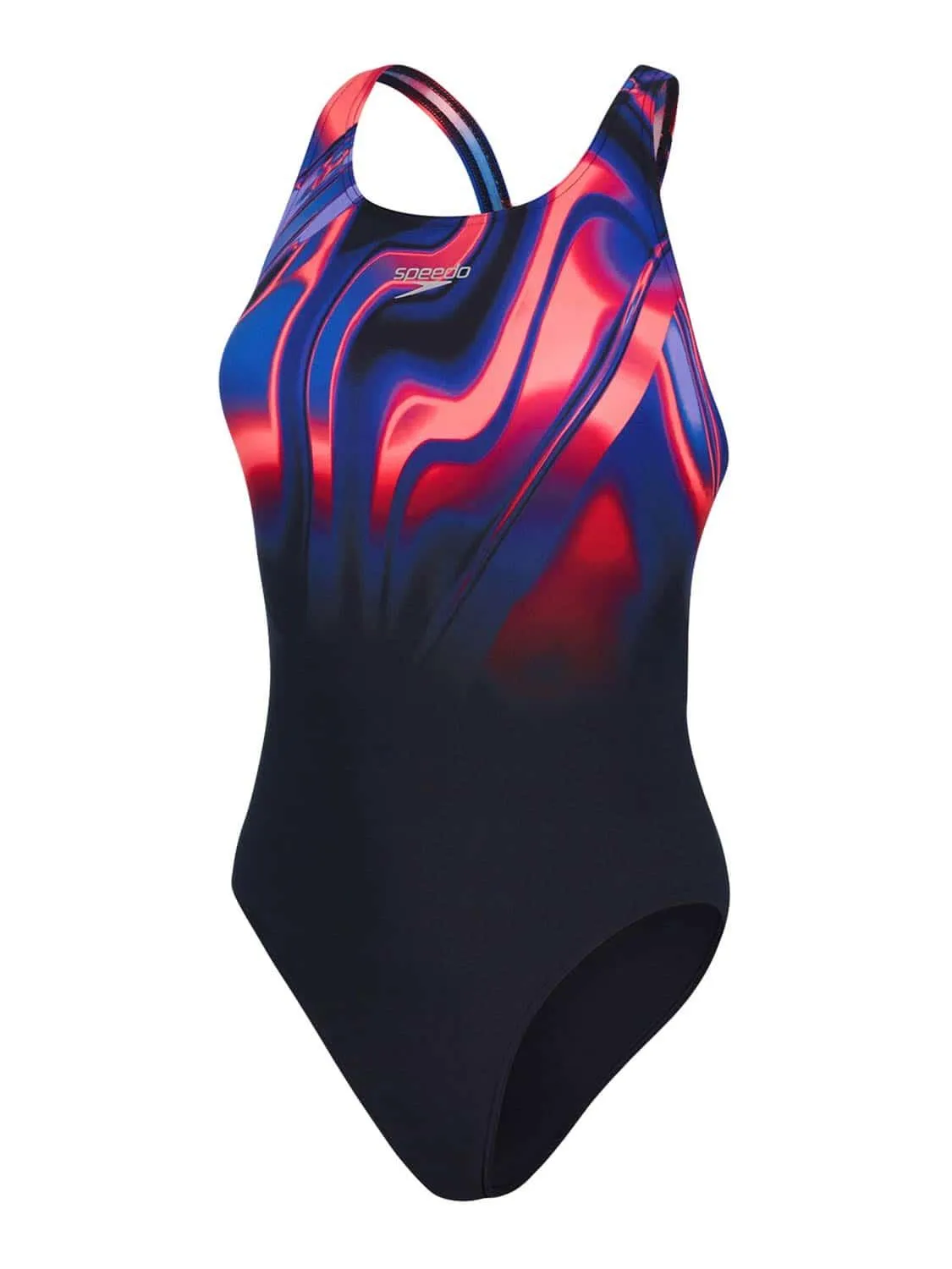 COSTUME SPEEDO DONNA INTERO PISCINA NUOTO NERO VIOLA ROSA
