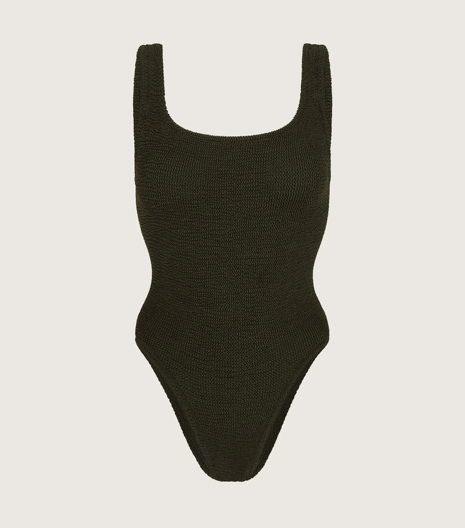 Coverage Square Neck Swim - Metallic Khaki