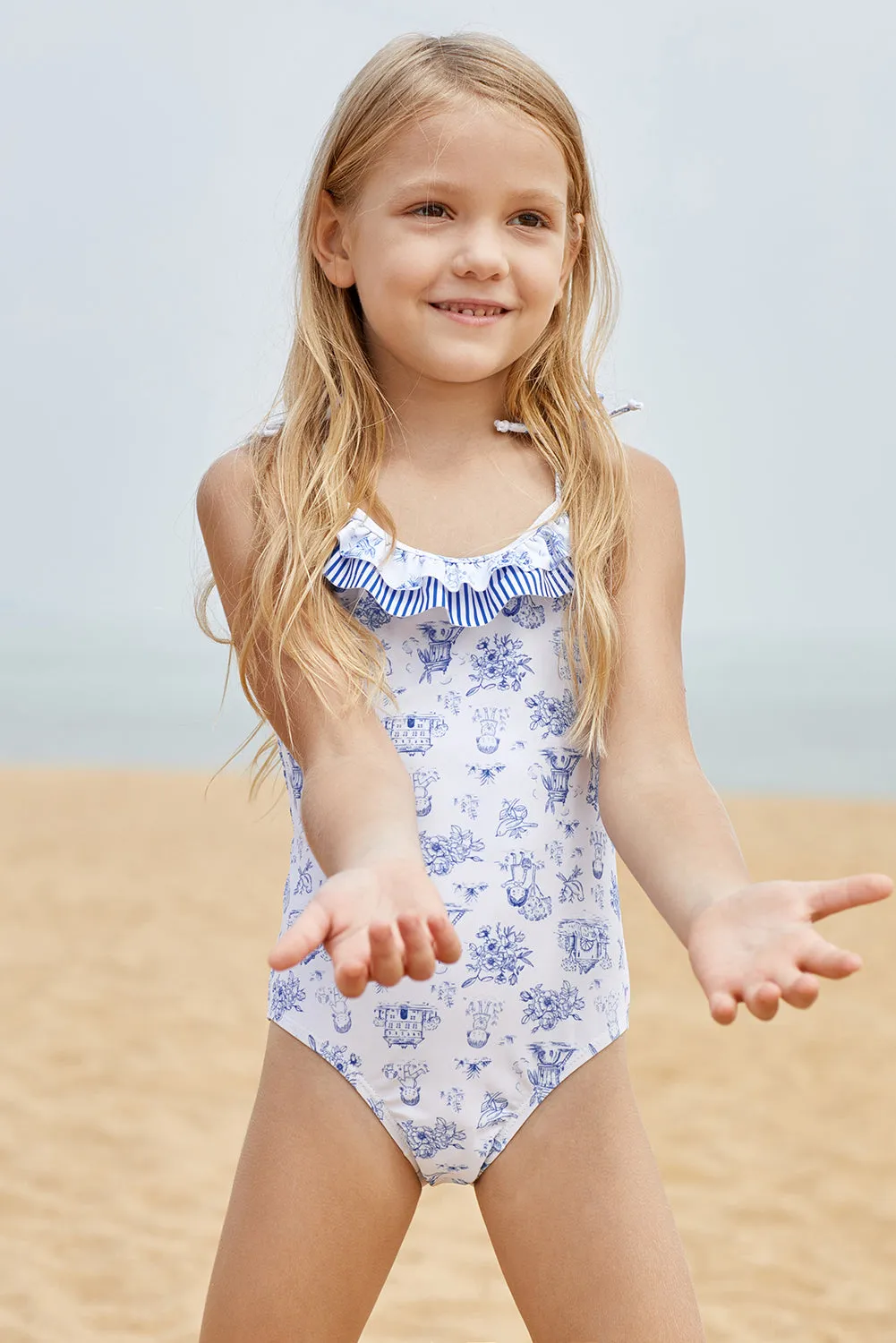 Cute Print Toddler Girls Maillot Swimwear