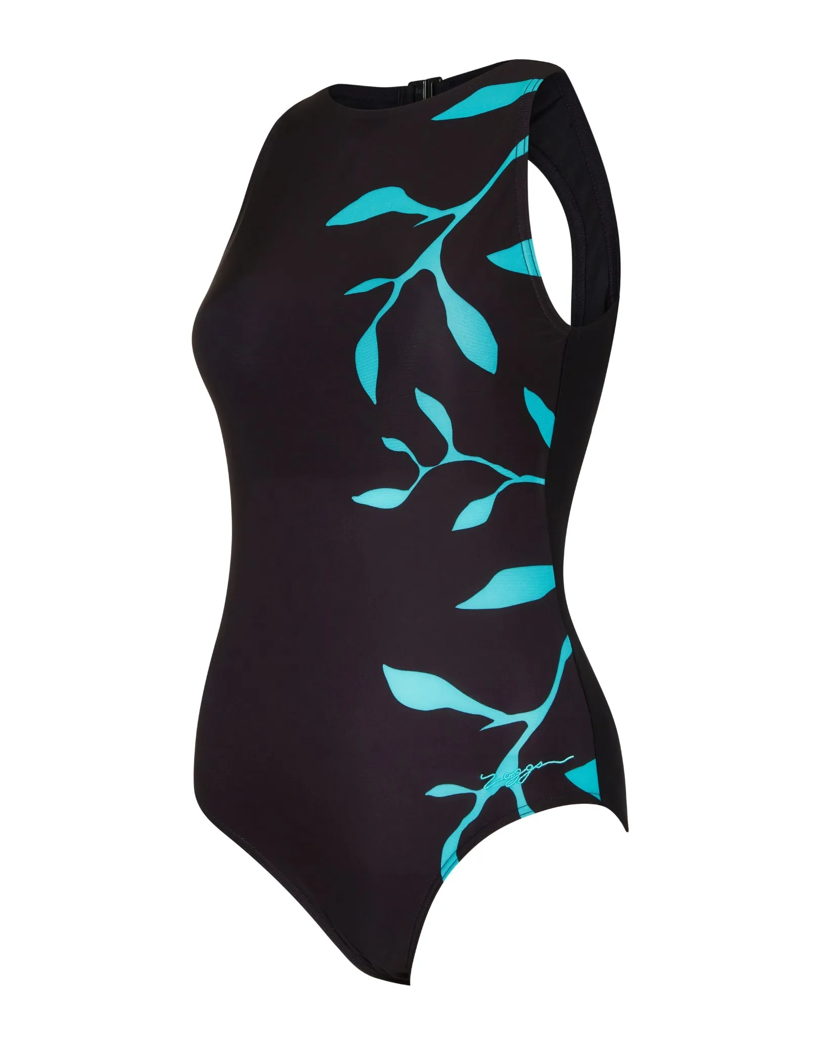 Daintree Hi Front Swimsuit - Black/Blue