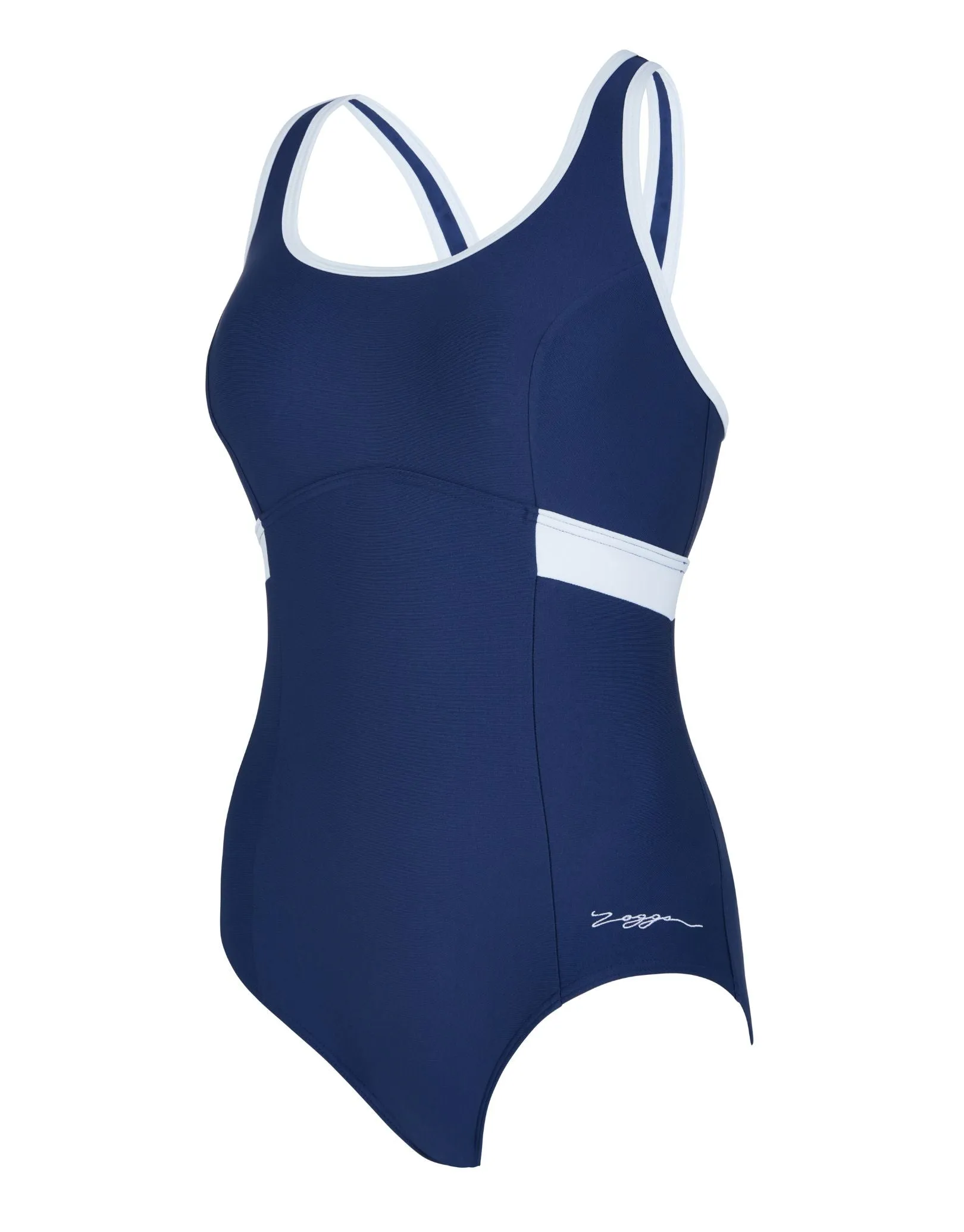 Dakota Crossback Swimsuit - Navy/White