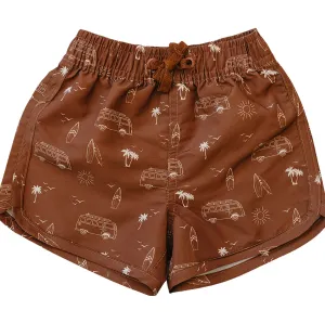 Dark Rust Surf Swim Shorts