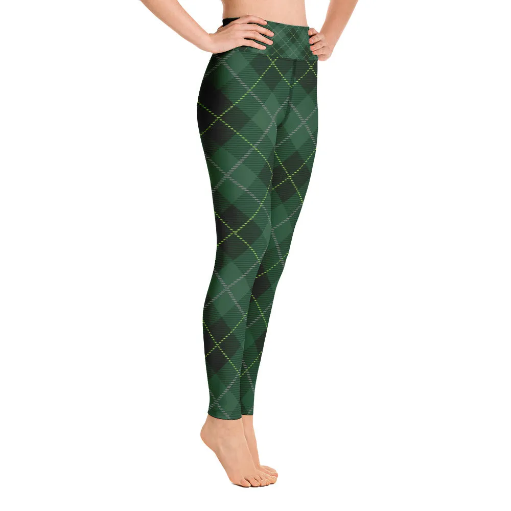Deep Forest Tartan - Sustainably Made Leggings