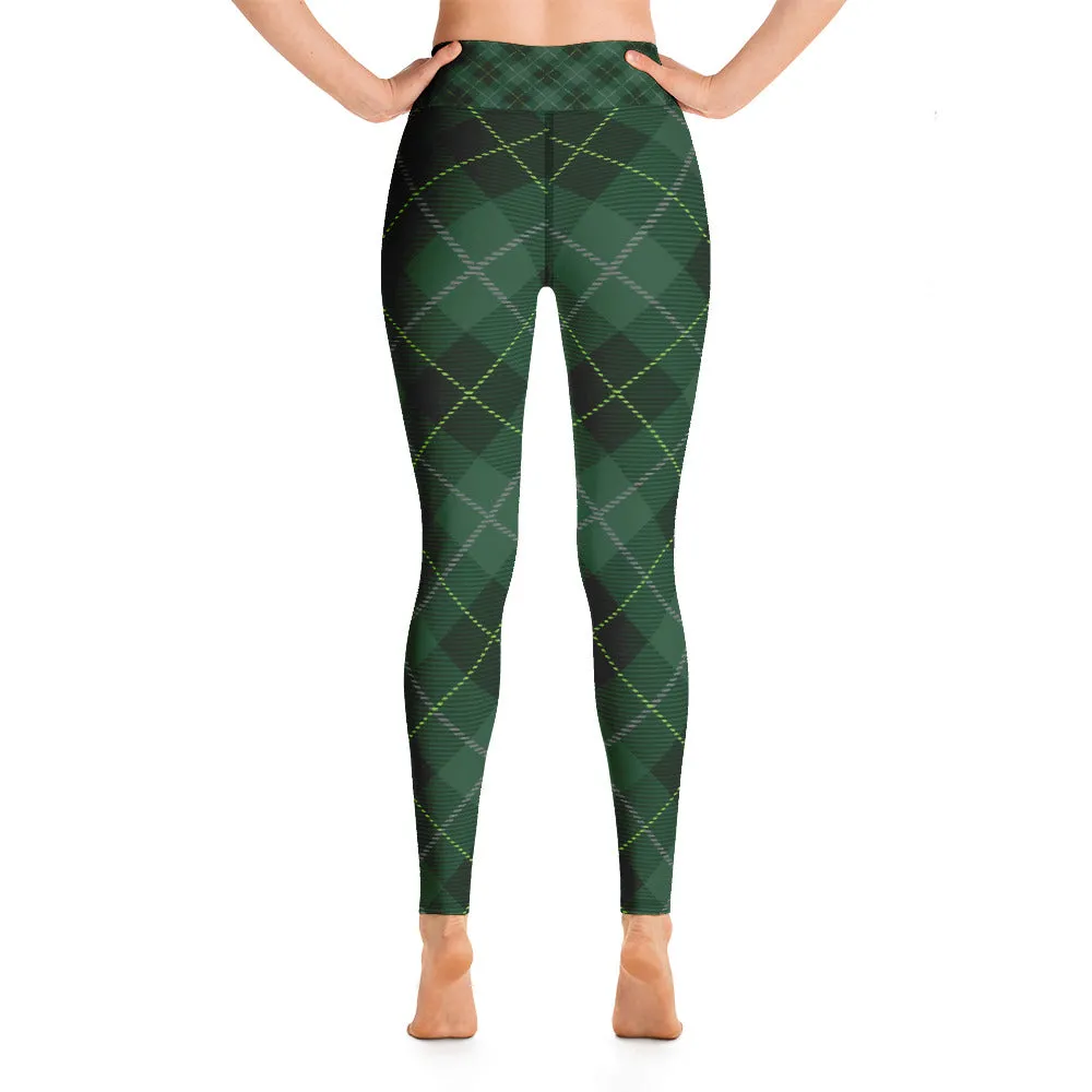 Deep Forest Tartan - Sustainably Made Leggings