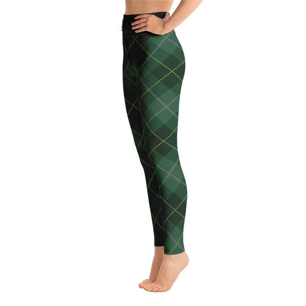Deep Forest Tartan - Sustainably Made Leggings