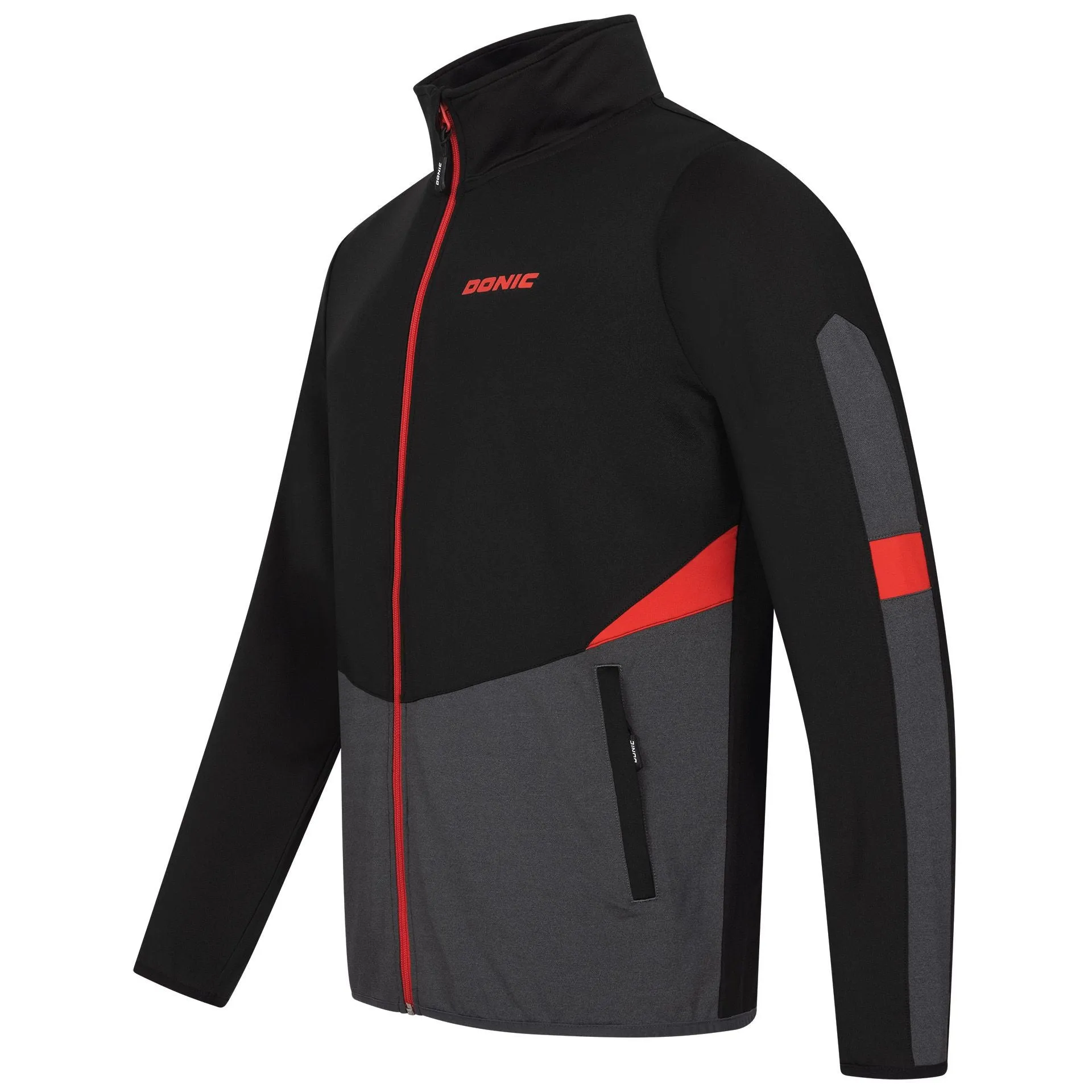 Donic Tracksuitjacket Trail black/anthracite/red