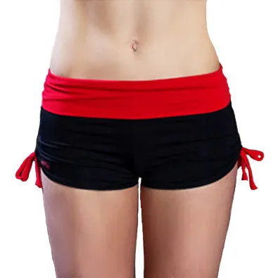 Drawstring Shorts - Black / Rainbow