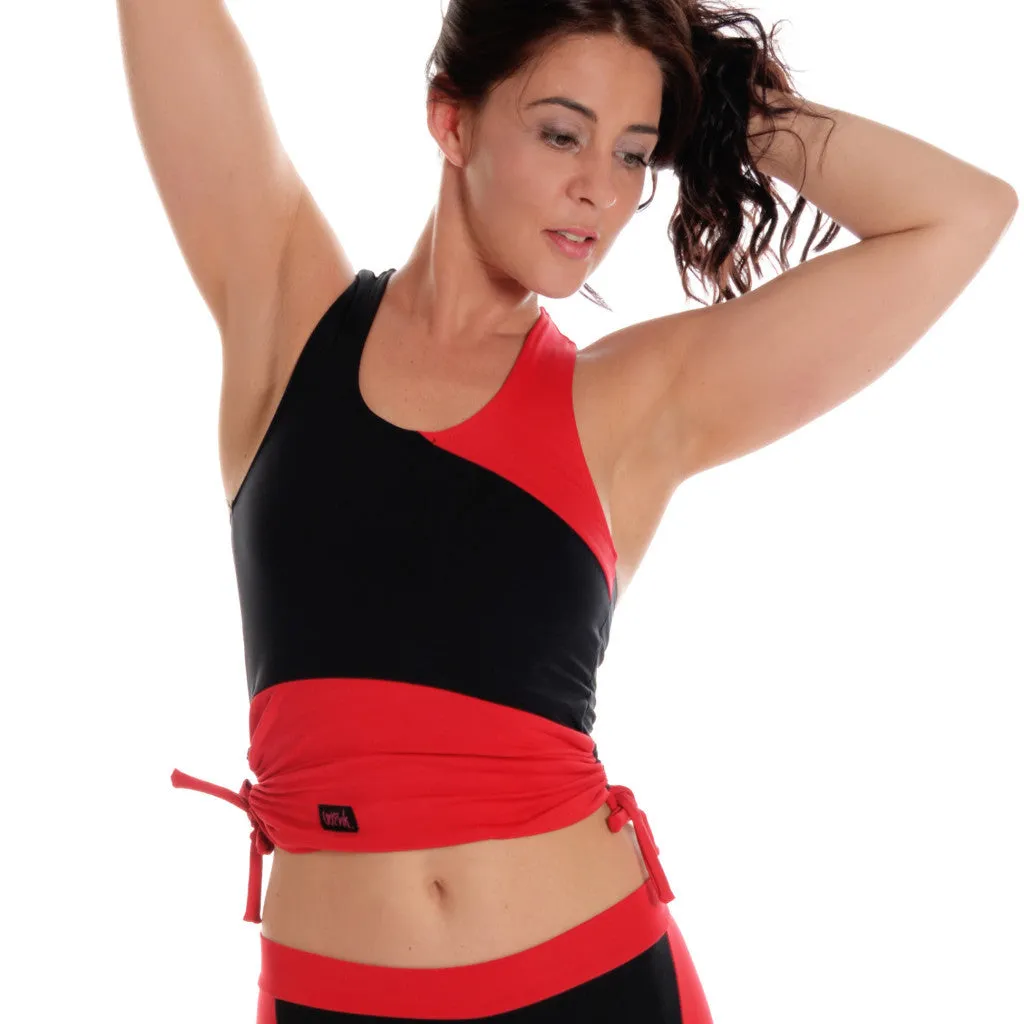 Drawstring Vest - Hot Pink / Navy
