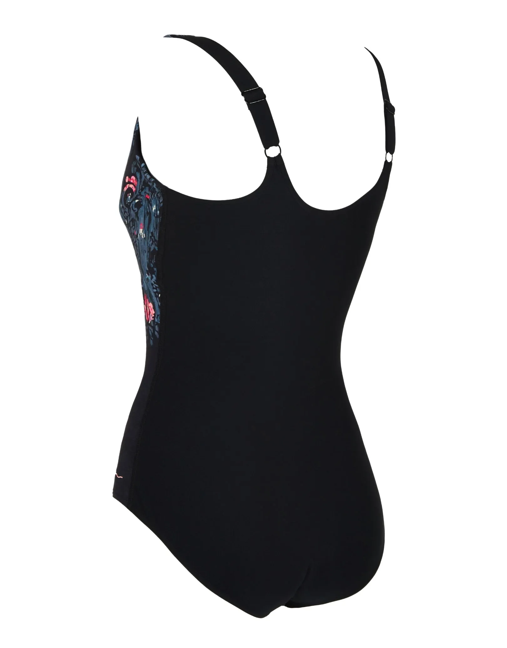 Dusk Adjustable Scoopback Swimsuit - Black/Grey