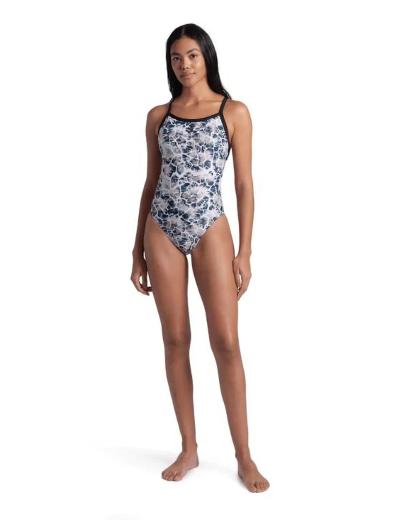 Earth XCross Back Swimsuit - Black/Multi
