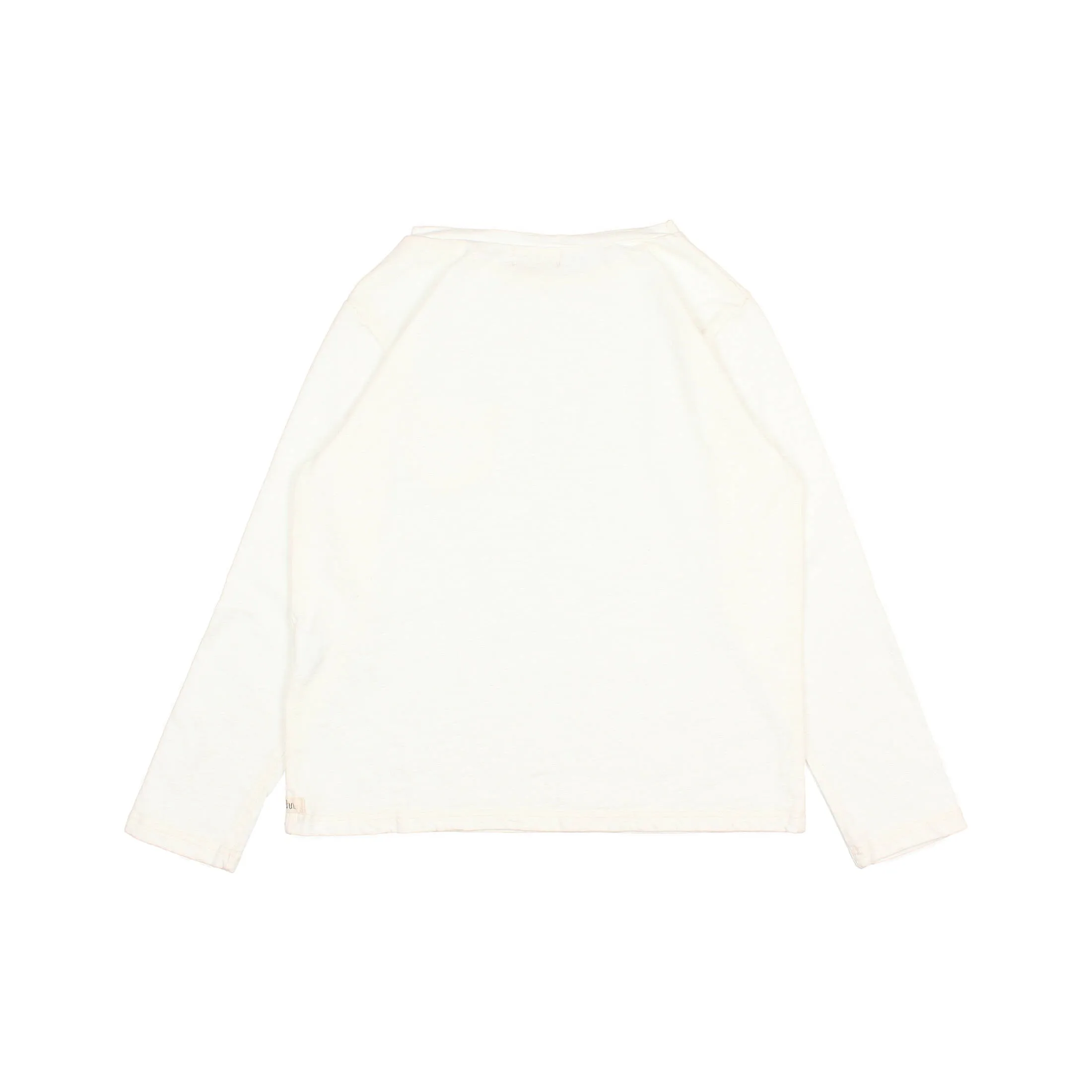 Ecru Long Sleeve Pocket T-Shirt