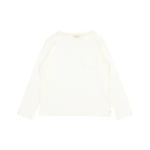 Ecru Long Sleeve Pocket T-Shirt