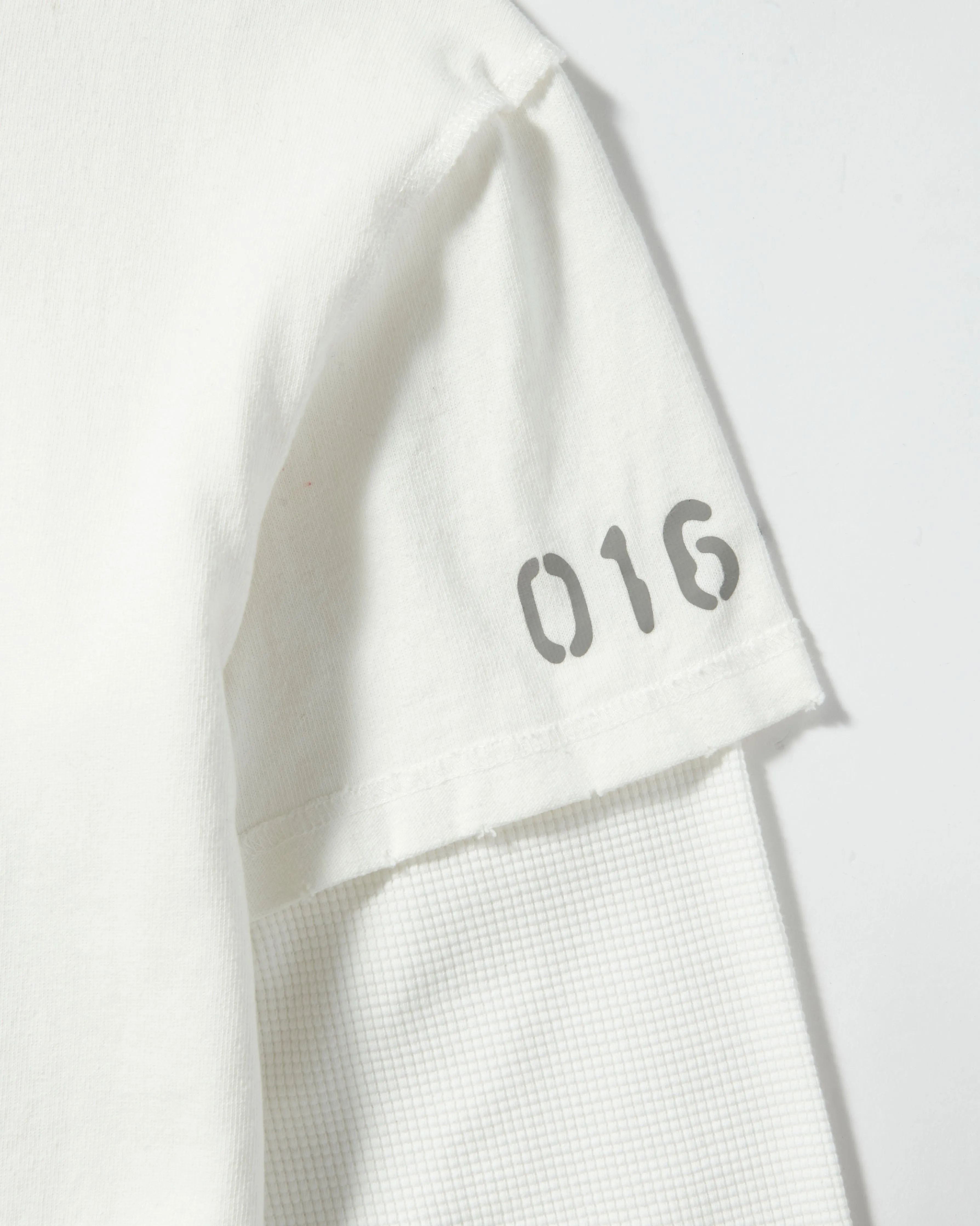 EGO MUST DIE THERMAL L/S TEE (WHITE/WHITE)