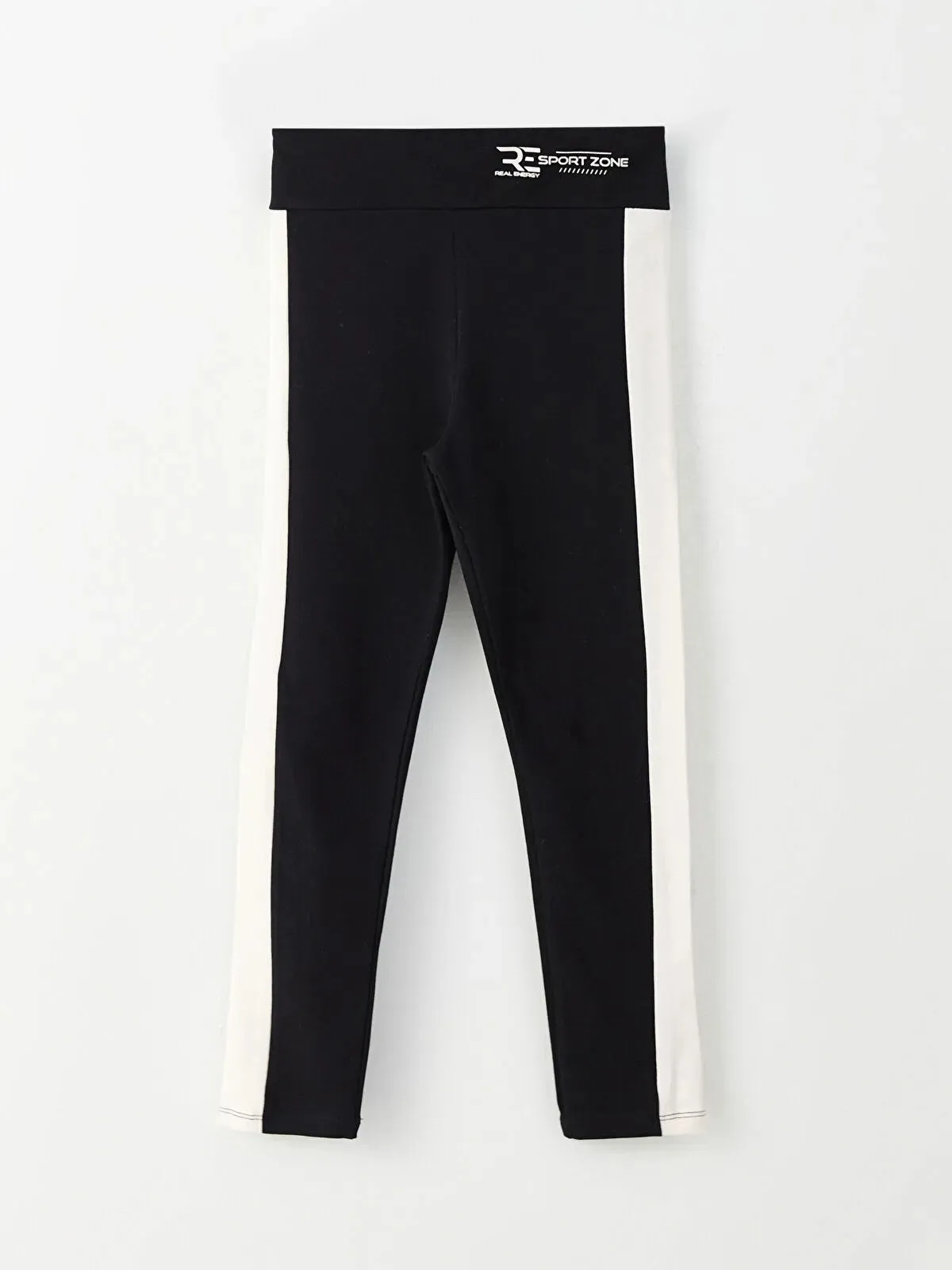 Elastic Waist Printed Cotton Girls Tights