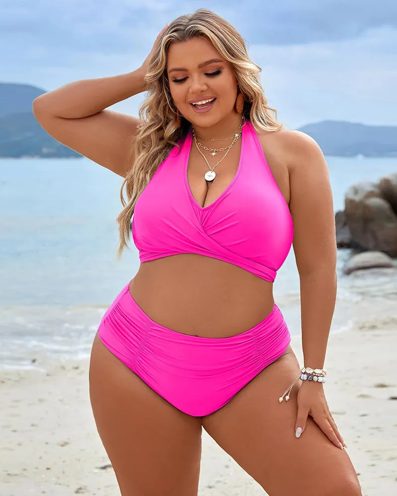 Emoswimsuit - Tummy Control Bathing Suits Modest High Waisted Bikini Sets